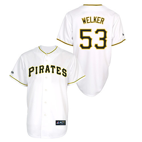 Duke Welker #53 Youth Baseball Jersey-Pittsburgh Pirates Authentic Home White Cool Base MLB Jersey